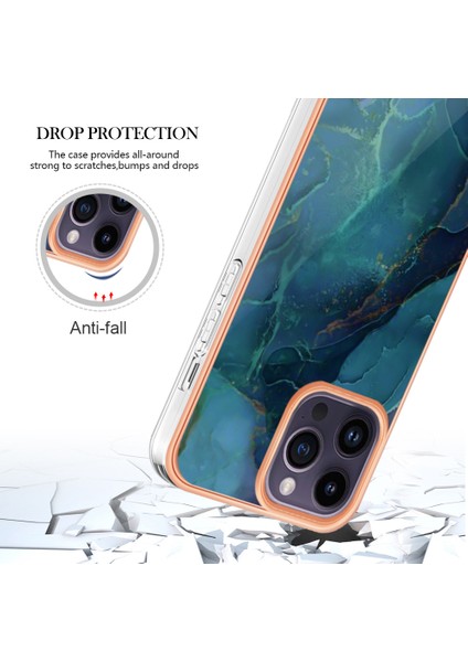 Apple iPhone 14 Pro Için Desen Sert Arka Şeffaf Tpu Tampon Telefon Kılıfı - Yeşil (Yurt Dışından) indirimleri