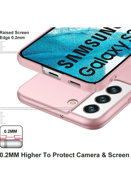 Galaxy S22 5g Için Ince Sert Pc Mat Arka Telefon Kılıfı - Rose Gold (Yurt Dışından)