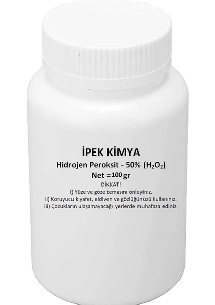 Ipek Kimya Hidrojen Peroksit %50 Oksijenli Su 100 gr