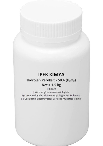 Ipek Kimya Hidrojen Peroksit %50 Oksijenli Su 1.5 kg