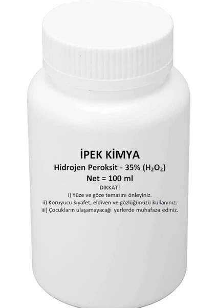 Ipek Kimya Hidrojen Peroksit %35 Oksijenli Su 100 ml