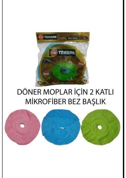 Döner Başlıklı Havlu Mop Yedeği
