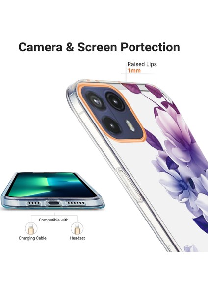 Motorola Moto G50 Için Çiçekler Tpu Kılıfı 5g Mor Begonya (Yurt Dışından) fırsatları
