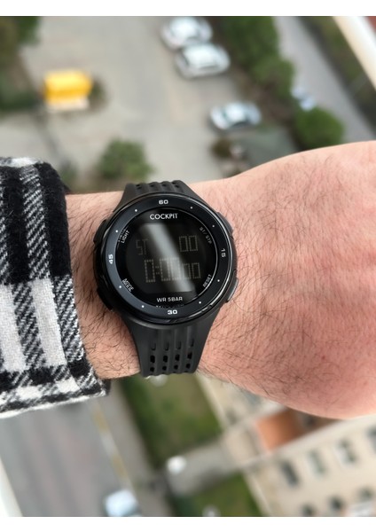 Marka Water Resist ,alarm, Işıklı, Siyah Silikon Kordon Spor Erkek Kol Saati