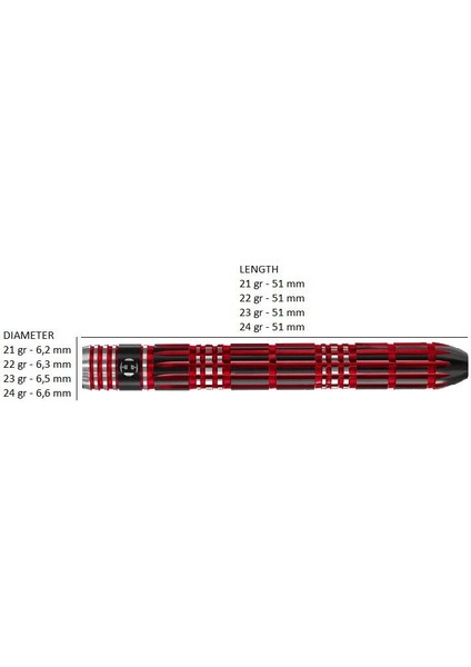 Red Horizon %90 Tungsten Dart Oku