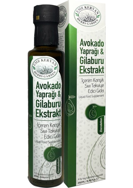 Herbs Garden Avokado Yaprağı& Gilaburu Ekstrakt Içeren Karışık Takviye Edici Gıda 250 ml