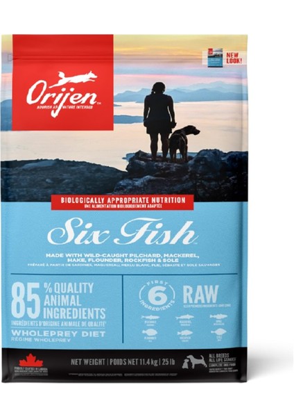 Six Fish 6 Balıklı Tahılsız Köpek Maması 11.4 kg