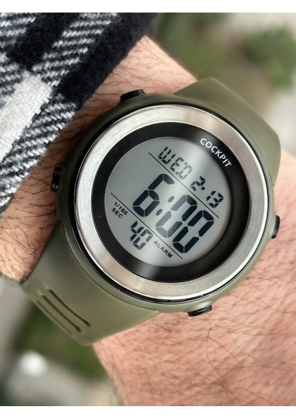 Marka Water Resist ,alarm, Işıklı, Yeşil Silikon Kordon Spor Erkek Kol Saati fiyatları