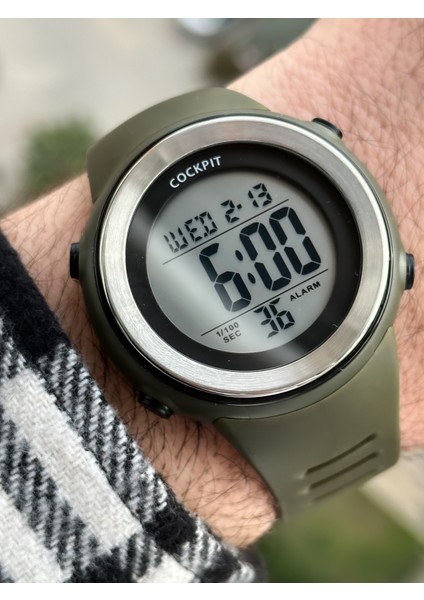Marka Water Resist ,alarm, Işıklı, Yeşil Silikon Kordon Spor Erkek Kol Saati fırsatları