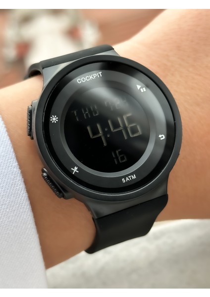 Marka Water Resist ,alarm, Işıklı, Siyah Silikon Kordon Spor Bay/bayan Kol Saati fiyatları