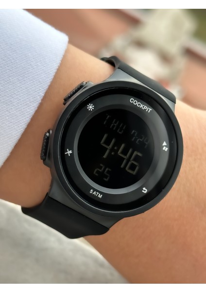 Marka Water Resist ,alarm, Işıklı, Siyah Silikon Kordon Spor Bay/bayan Kol Saati modelleri