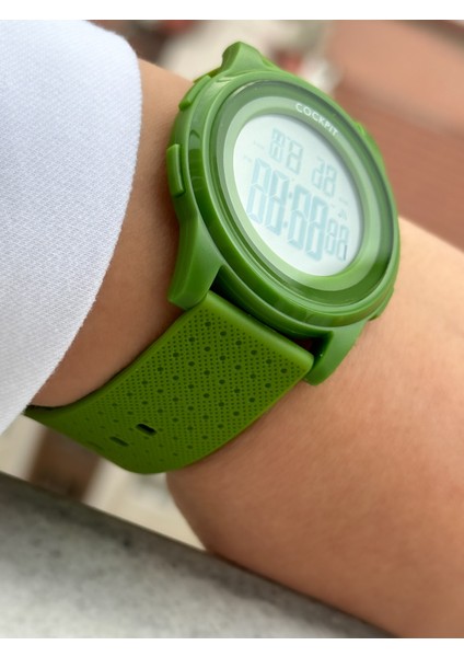 Marka Water Resist ,alarm, Işıklı, Yeşil Silikon Kordon Spor Bay/bayan Kol Saati indirimleri
