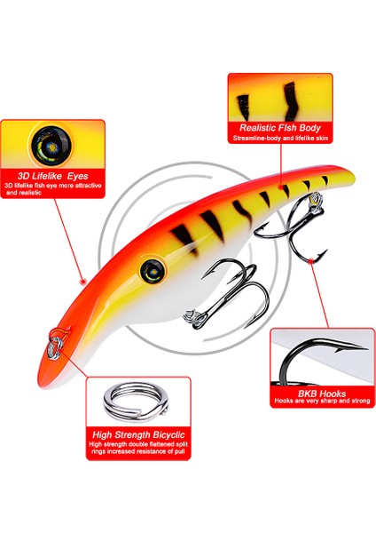 MSO Olta Balıkçılık Slow Sinking 14.5cm 44gr Rapala Yapay Yem modelleri