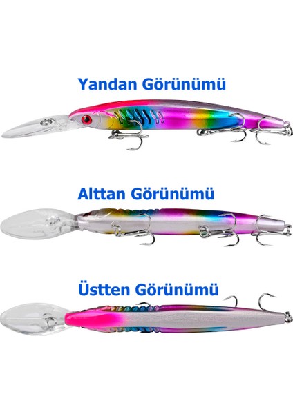 MSO Olta Balıkçılık Minnow 15cm 12gr Deep Rapala Yapay Yem indirimleri