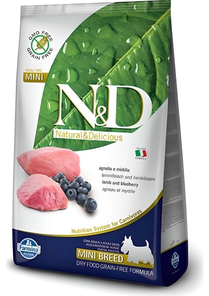Kuzulu Yaban Mersinli Tahılsız Küçük Irk Köpek Maması 2,5 kg
