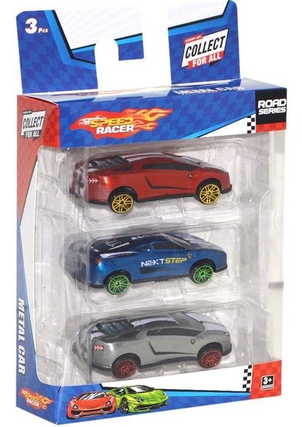 Toy-23 Toysan, 3'lü Speed Racer Metal Araba Seti modelleri