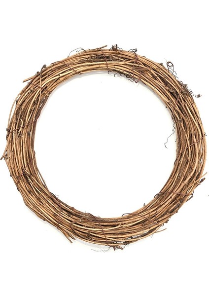 2 Adet Ağaç Asma Noel Çelenk Rattan Dekorasyon Kahverengi (Yurt Dışından)