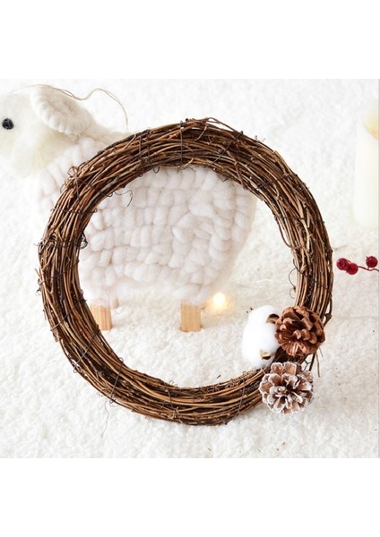 2 Adet Ağaç Asma Noel Çelenk Rattan Dekorasyon Kahverengi (Yurt Dışından) modelleri