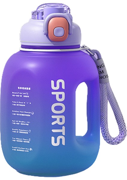 Renkli Büyük Kapasiteli Spor Fitness Su Şişesi 1700ML (Yurt Dışından)