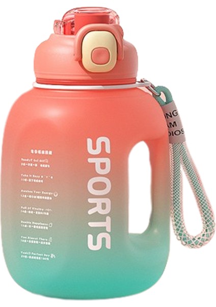 Renkli Büyük Kapasiteli Spor Fitness Su Şişesi 1700ML (Yurt Dışından)