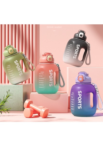 Renkli Büyük Kapasiteli Spor Fitness Su Şişesi 1700ML (Yurt Dışından) fiyatları