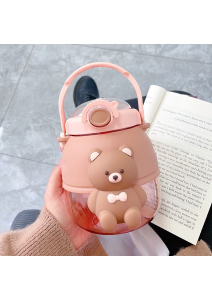 900ML Taşınabilir Hasır Plastik Su Şişesi (Yurt Dışından)