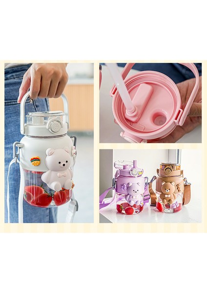 1000ML Taşınabilir Plastik Çift Içme Şişesi (Yurt Dışından) fırsatları