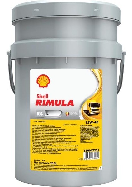 Rimula R4 15W-40 - 20 Litre Yağ