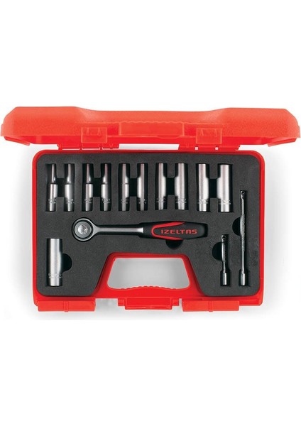 Izeltaş 1/4" Derin Lokma Anahtar Seti (14 Parça)