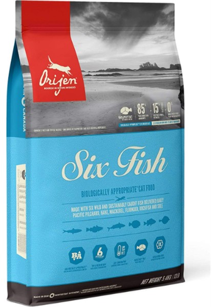 Six Fish Cat Balıklı Tahılsız Yetişkin Kedi Maması 5,4 kg