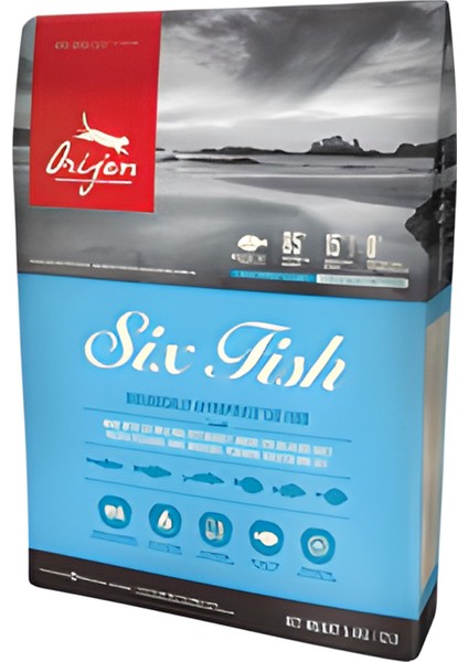 Six Fish Cat Balıklı Tahılsız Yetişkin Kedi Maması 5,4 kg