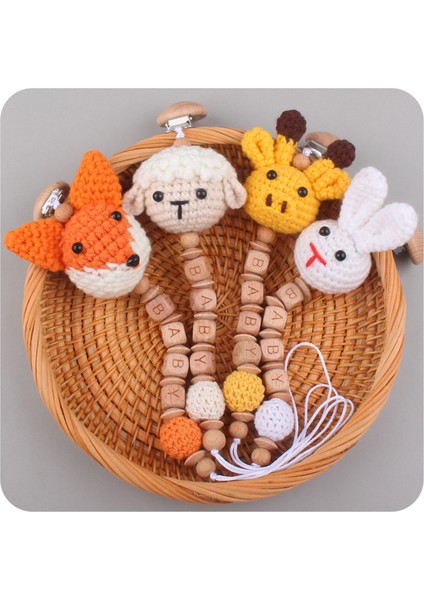 Bebek Diş Kaşıyıcı Silikon Boncuk Ahşap Emzik Klipsi - Beyaz (Yurt Dışından) fiyatları