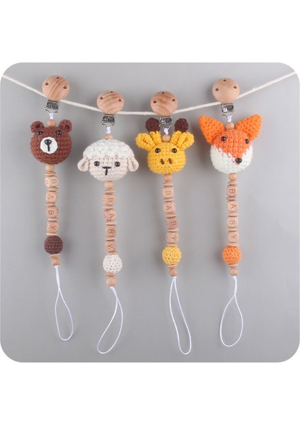 Bebek Diş Kaşıyıcı Silikon Boncuk Ahşap Emzik Klipsi - Beyaz (Yurt Dışından) fırsatları