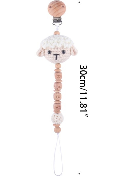 Bebek Diş Kaşıyıcı Silikon Boncuk Ahşap Emzik Klipsi - Beyaz (Yurt Dışından) indirimleri