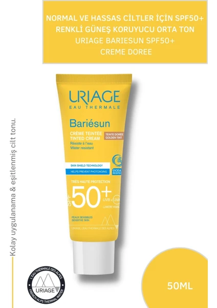 Bariesun Spf 50+ Creme Doree  50 Ml Orta Cilt Renkli Güneş Koruyucu Krem