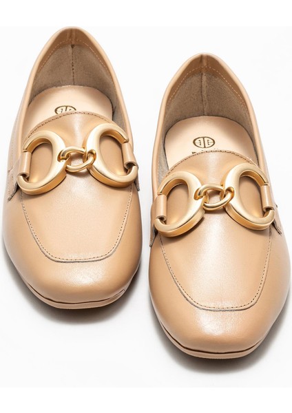 Naturel Deri Kadın Loafer modelleri