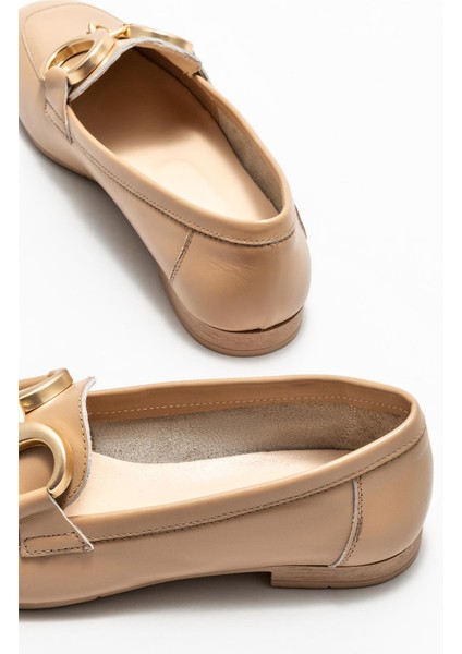 Naturel Deri Kadın Loafer fırsatları