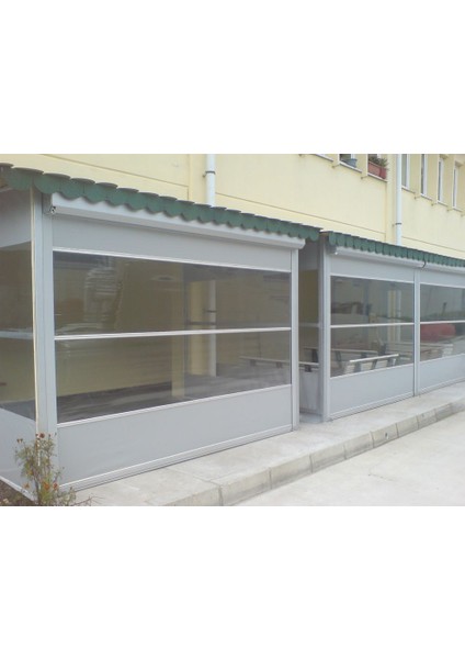Şeffaf Balkon Kapama Çardak Veranda Kış Bahçesi Brandası Perdesi 0,60 mm Mika 1100 Dtex Kalın Polyester Branda Kenarları Bağlama Kapsüllü