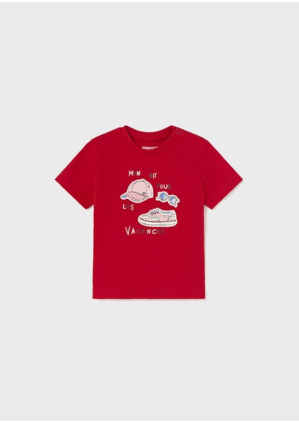 Erkek Bebek Kısa Kol T-Shirt Kırmızı 1025 fiyatları