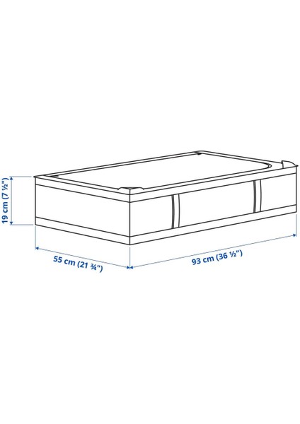 Skubb Saklama Kutusu - Koyu Gri - 93X55X19 cm