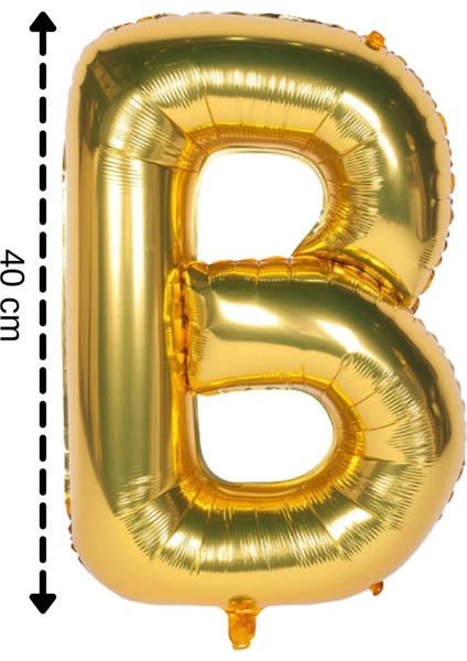Folyo Harf B Gold Balon 40CM ( 16 Inç )