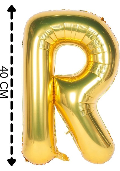 Folyo Harf R Gold Balon 40CM ( 16 Inç )