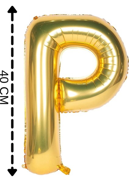 Folyo Harf P Gold Balon 40CM ( 16 Inç )
