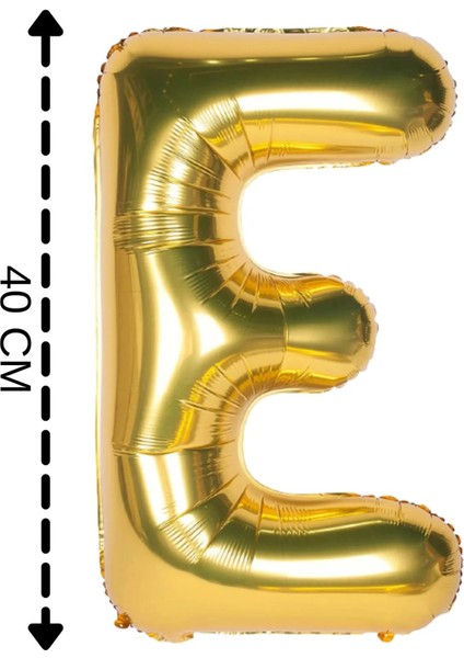 Folyo Harf E Gold Balon 40CM ( 16 Inç )