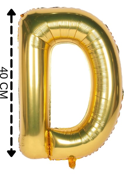 Folyo Harf D Gold Balon 40CM ( 16 Inç )