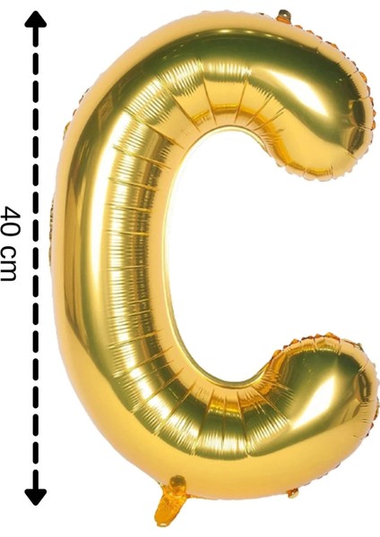 Folyo Harf C Gold Balon 40CM ( 16 Inç )