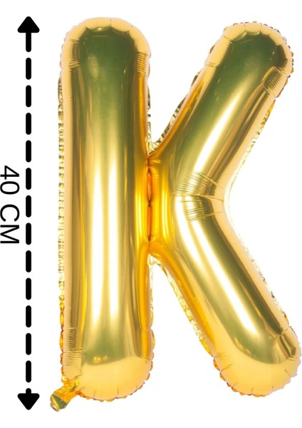 Folyo Harf K Gold Balon 40CM ( 16 Inç )