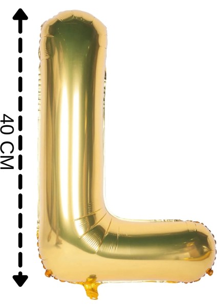 Folyo Harf L Gold Balon 40CM ( 16 Inç )