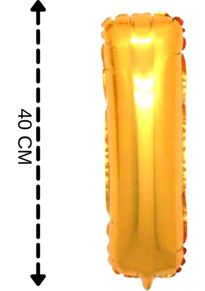 Folyo Harf I Gold Balon 40CM ( 16 Inç )