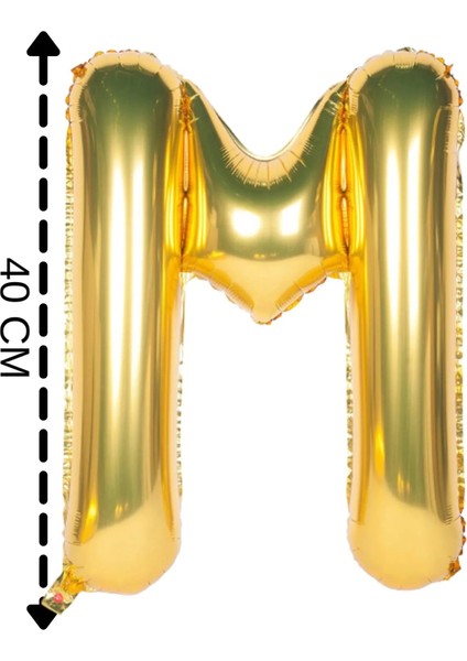 Folyo Harf M Gold Balon 40CM ( 16 Inç )